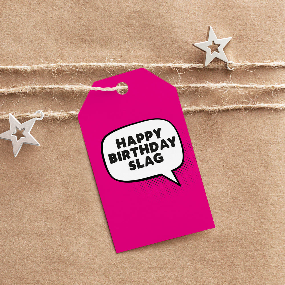 Pink Birthday Slag Speech bubble Tag #1 image
